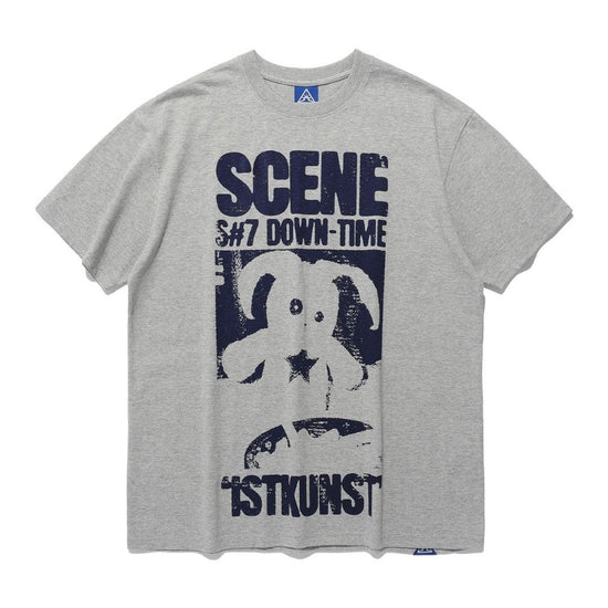 RABBIT POSTER TEE GREY