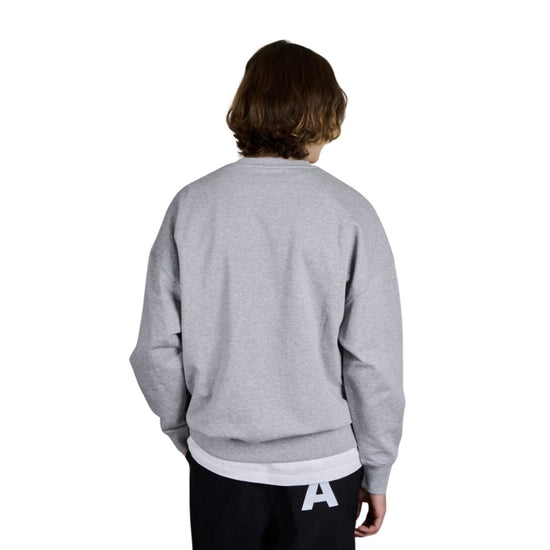NEW ALAND A SMALL LOGO SWEAT SHIRT MELANGE GREY