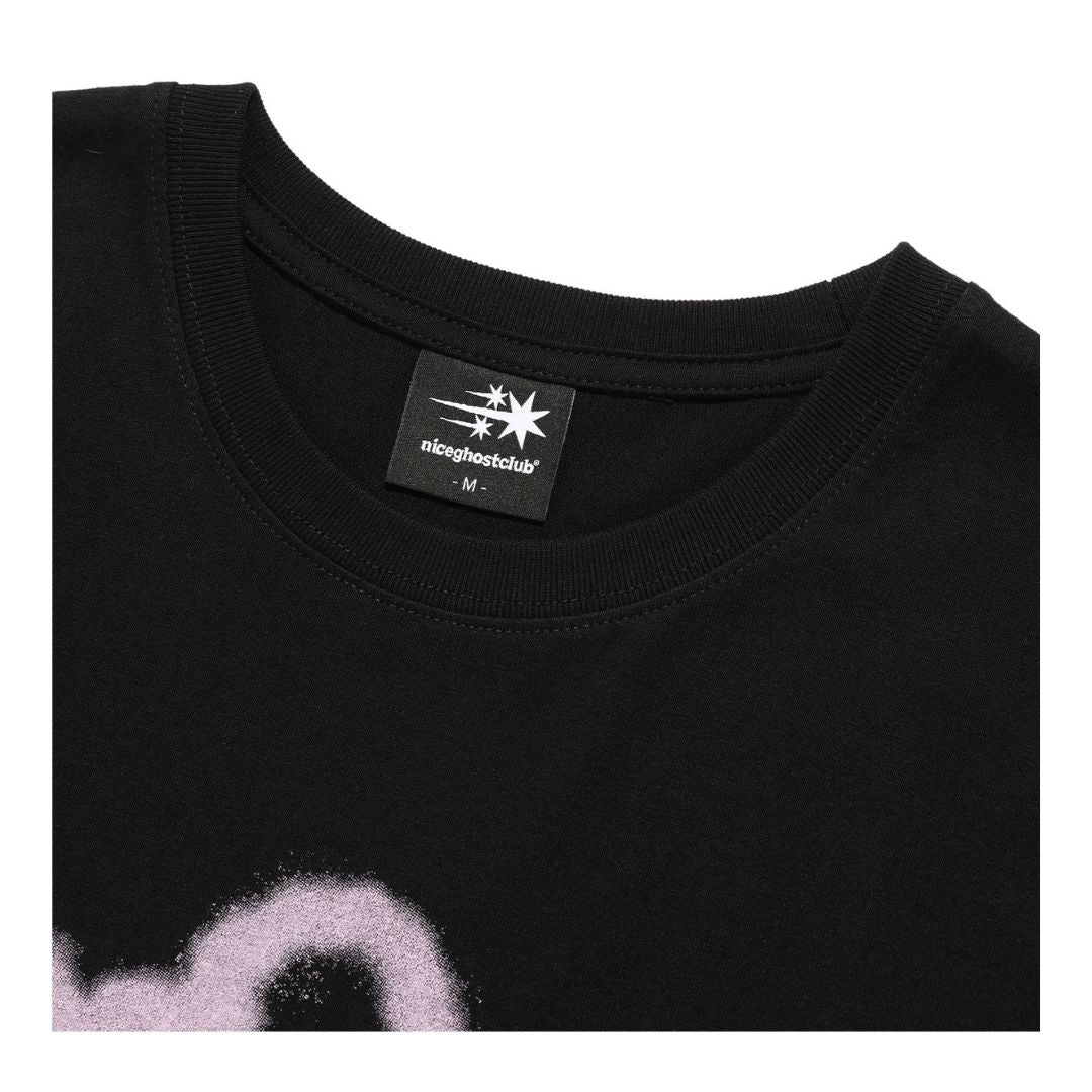 BUY NICE GHOST CLUB T-Shirt SPRAY PRINT TEE BLACK