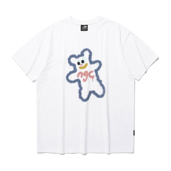 SPRAY PRINT TEE WHITE