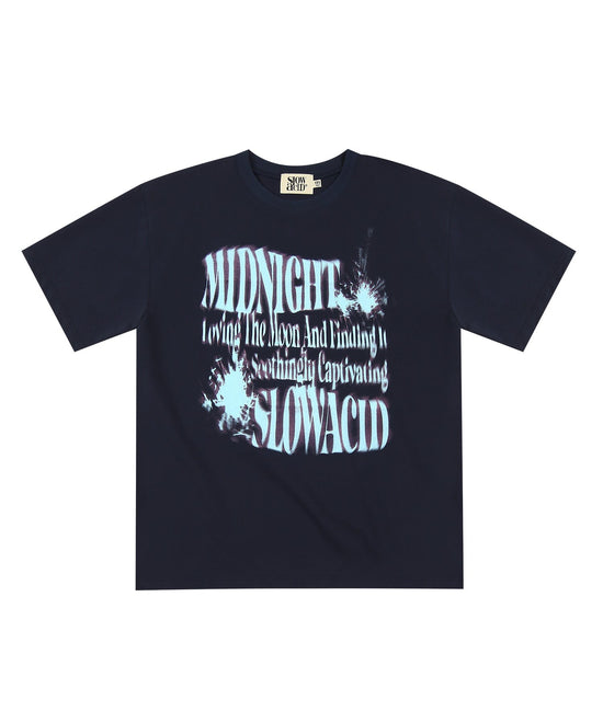 OPTICAL GRAPHIC T-SHIRT NAVY