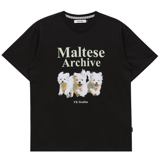 MALTESE ARCHIVE HALF SLEEVE TSHIRT BLACK