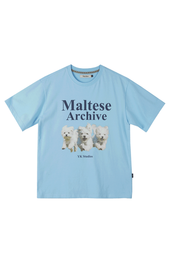 MALTESE ARCHIVE HALF SLEEVE TSHIRTS SKYBLUE