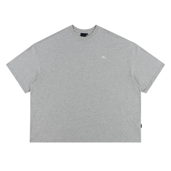 WIDE FIT SHINING LOGO TEE SHIRT GREY