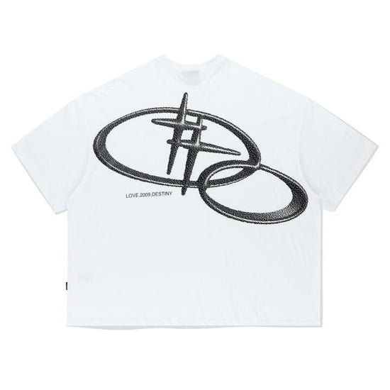 WIDE FIT SHINING LOGO TEE SHIRT WHITE