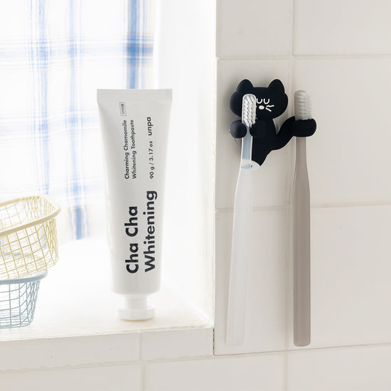 MOGRY SILICONE TOOTHBRUSH RACK 2P BLACK