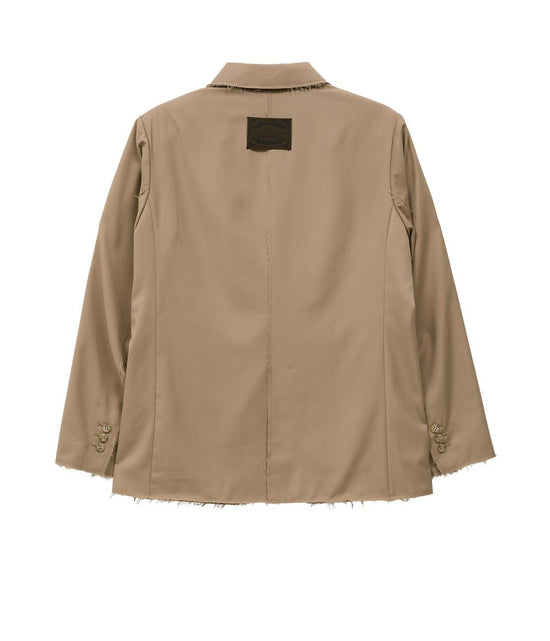 CUT-OUT OVERFIT BLAZER BEIGE