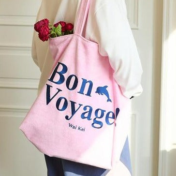 BON VOYAGE TERRY BIG SHOULDER BAG PINK
