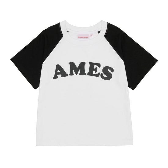 AMES RAGLAN TEE WHITE