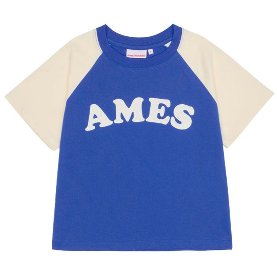 AMES RAGLAN TEE BLUE