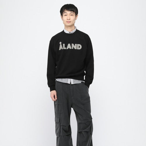 ALAND APPLIQUE LOGO SWEATSHIRT BLACK