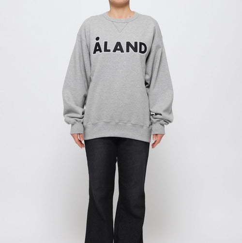 ALAND APPLIQUE LOGO SWEATSHIRT MELANGE GREY