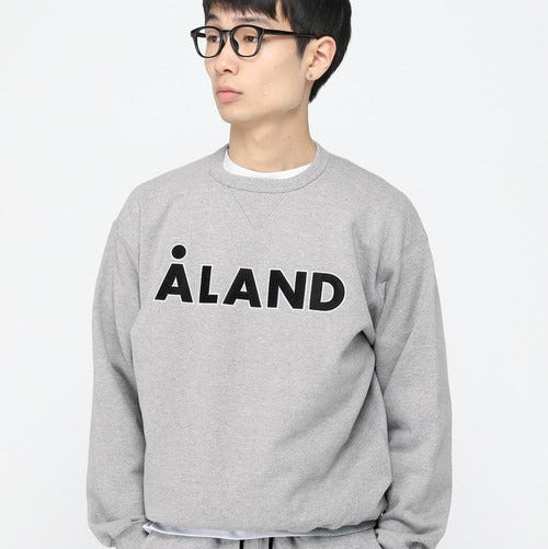 ALAND APPLIQUE LOGO SWEATSHIRT MELANGE GREY