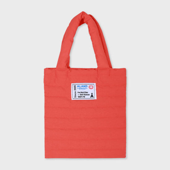 ALAND QUILTING MINI TOTE BAG ORANGE