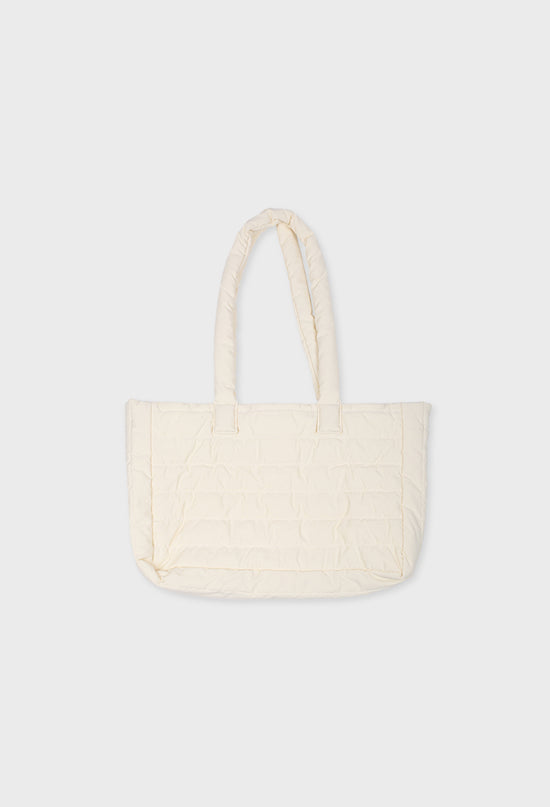 ALAND QUILTING TOTE BAG LIGHT BEIGE