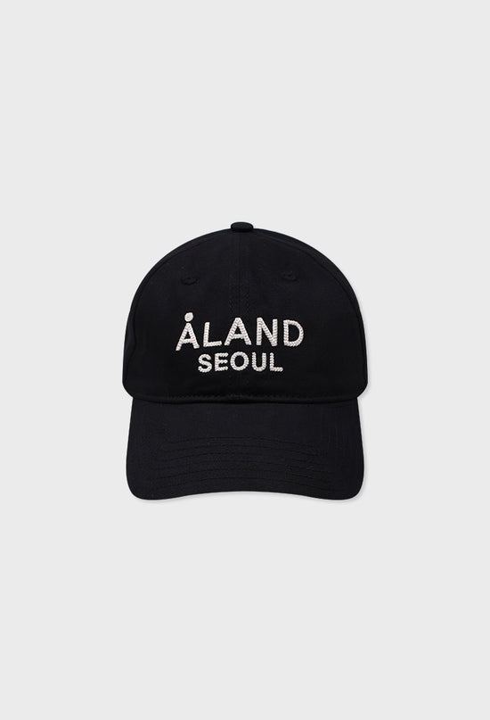 ALAND SEOUL EMBROIDERY BASEBALL CAP BLACK