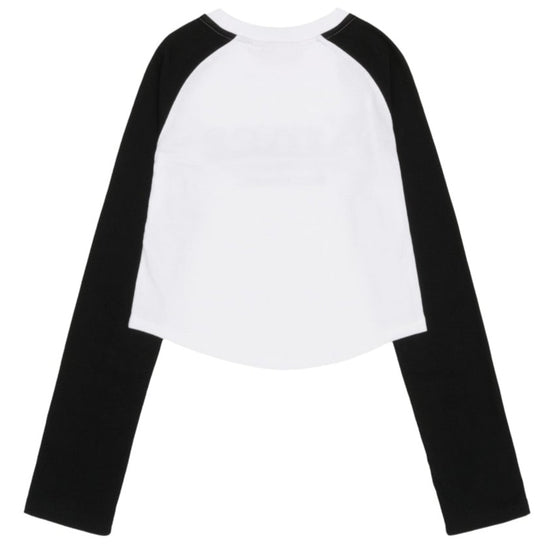 ROUND HEM RAGLAN LS TEE WHITE