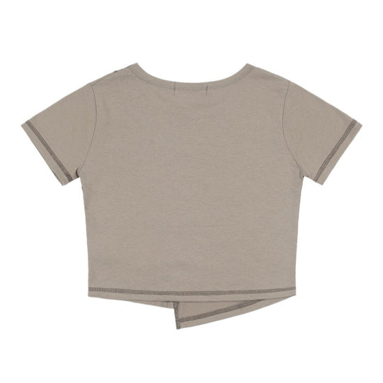 EACH OTHER UNBALANCE CROP TEE BROWN