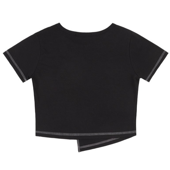 EACH OTHER UNBALANCE CROP TEE BLACK