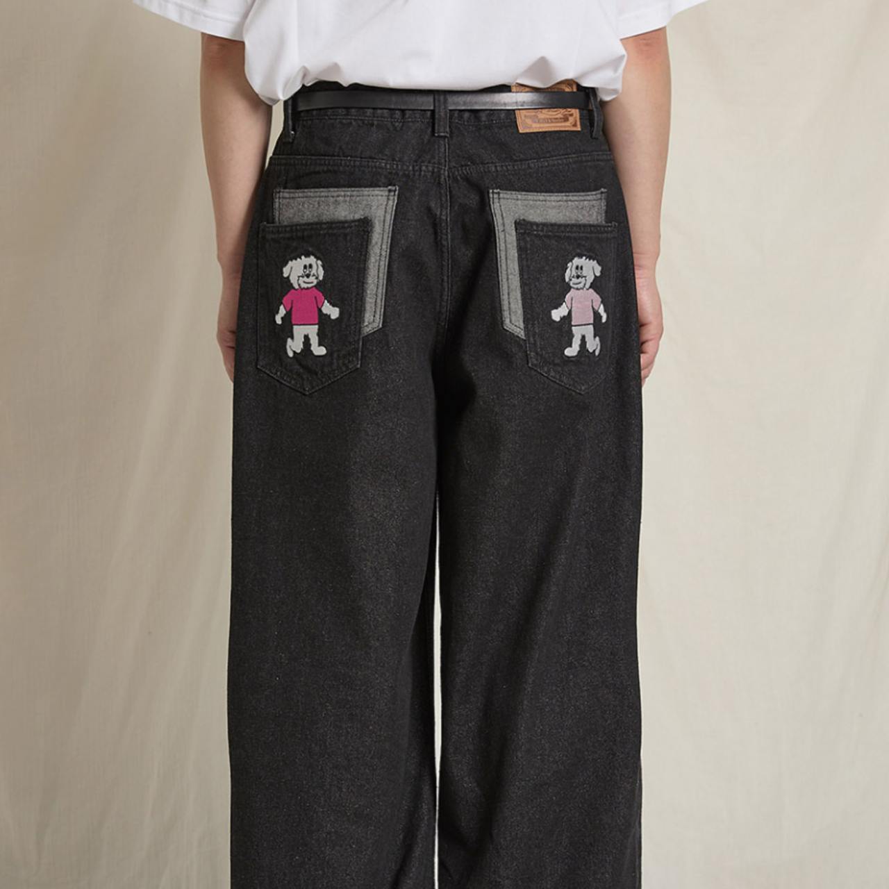 BUY WAI KEI Denim Pants MALTESE MULTI EMBROIDERY DENIM PANTS