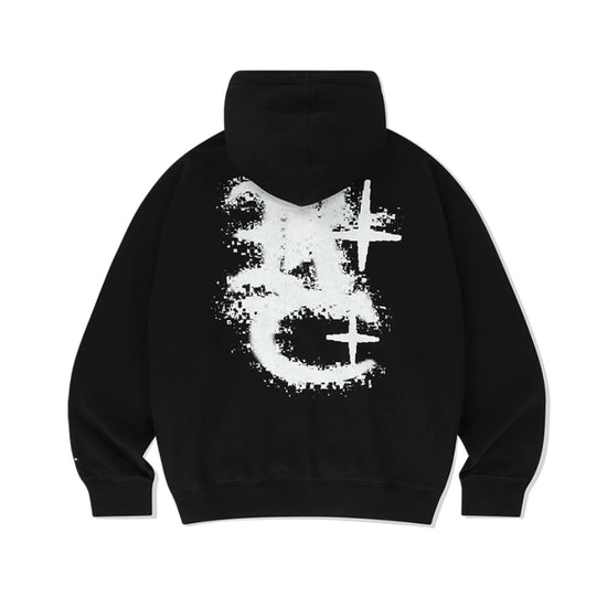 SPOUT LOGO ZIP UP HOODIE BLACK
