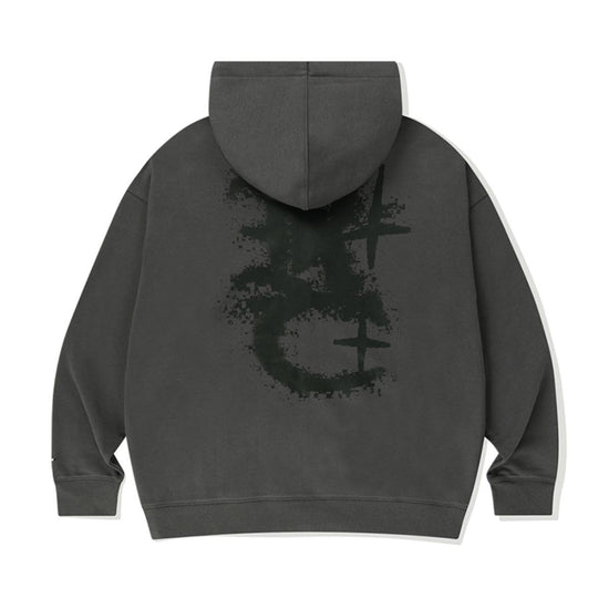 SPOUT LOGO ZIP UP HOODIE CHARCOAL