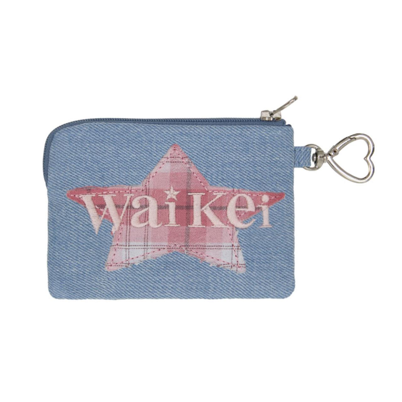 ★Wai Kei★ Dolphin Applique Denim Card Wallet YKBD03AC20 MUSINSA | WAI KEI Dolphin Applique Denim Card Wallet