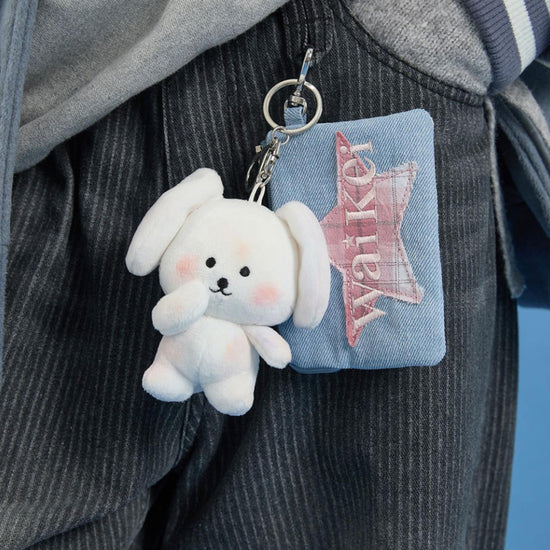 SHY BABY MALTESE KEYRING WHITE