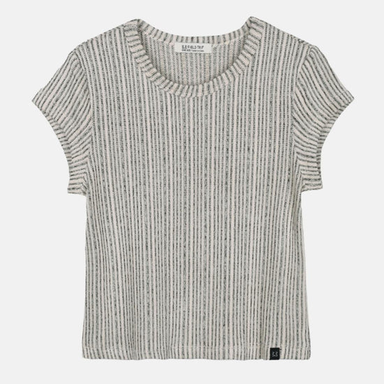 VERTICAL LINE LABEL T-SHIRT IVORY