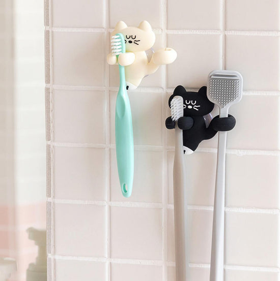 MOGRY SILICONE TOOTHBRUSH RACK 2P BLACK