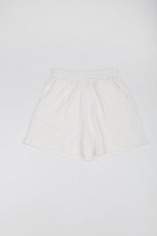 WRINKLED PULL ON SHORTS IVORY