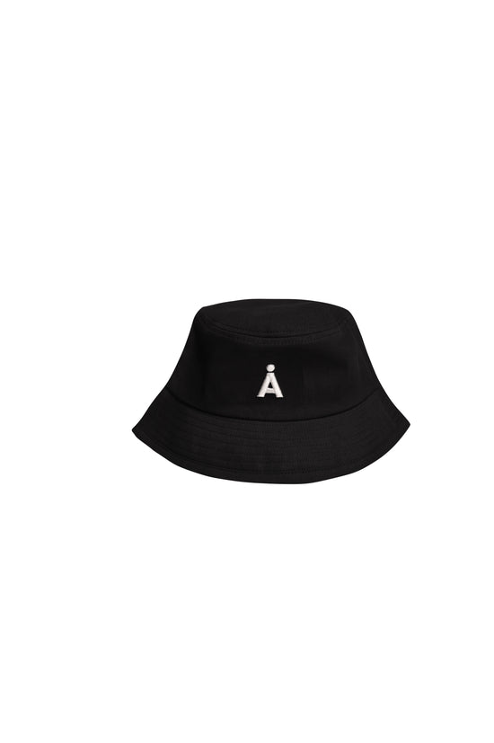 NEW ALAND A LOGO BUCKET HAT BLACK