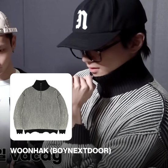 CUTTING CONTRAST HALF ZIP-UP KNIT IVORY