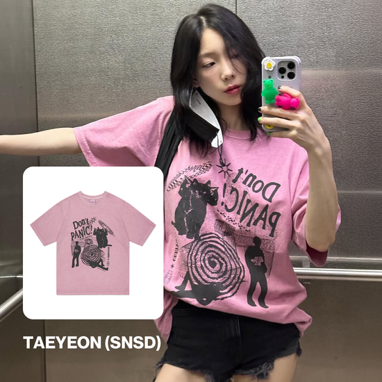 DONT PANIC PIGMENT TEE PINK