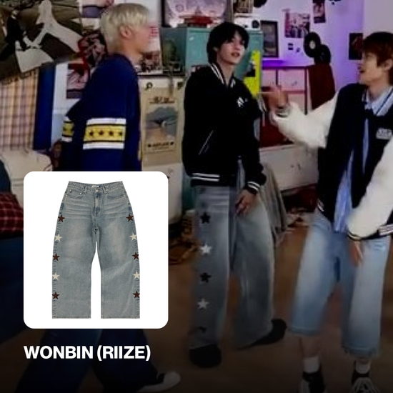 STAR DENIM PANTS LIGHT BLUE