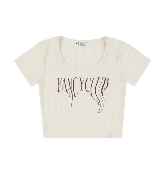 TYPO BASIC U-NECK TEE  IVORY