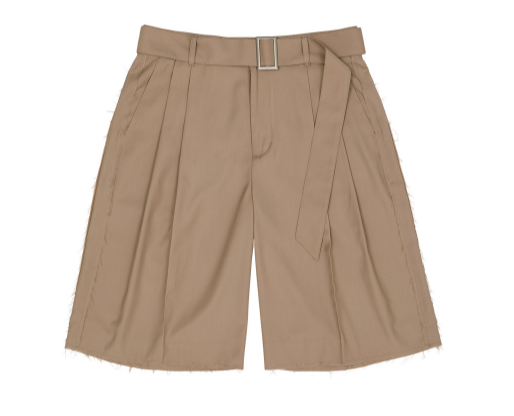 CUT-OUT SHORT PANTS BEIGE