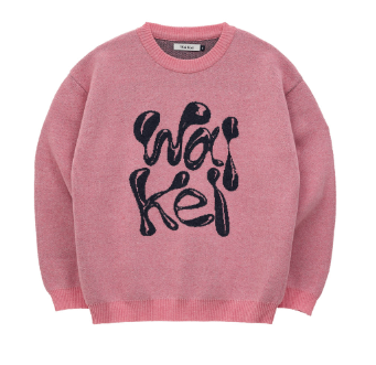 WK 3D LOGO KNIT PINK