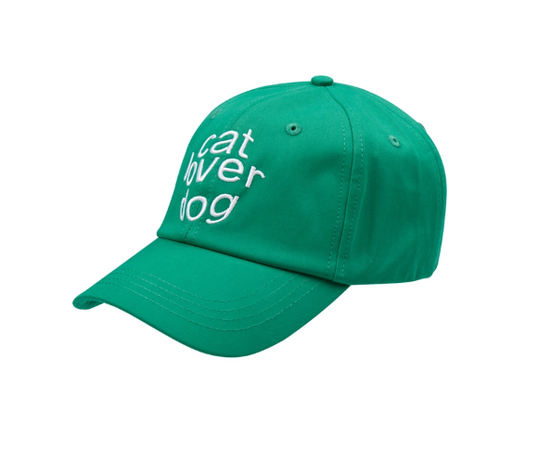 3.3 CAT LOVER DOG BASEBALL CAP GREEN