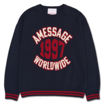 1997 JACQUARD SWEATER NAVY