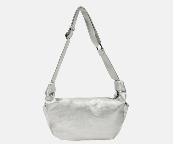 SIDE POCKET CROSS BAG SILVER