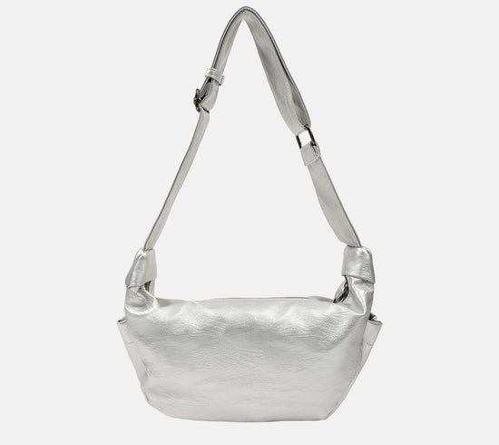 SIDE POCKET CROSS BAG SILVER