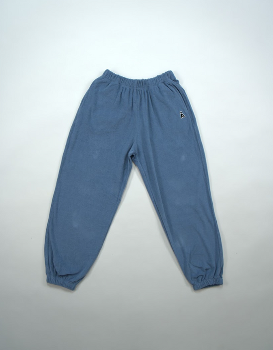 ALAND A LOGO TERRY JOGGER PANTS BLUE