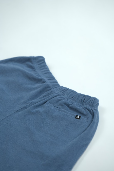 ALAND A LOGO TERRY JOGGER PANTS BLUE