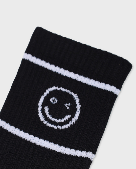 ALAND SMILE LOGO SOCKS BLACK