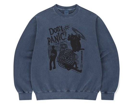 DON’T PANIC PIGMENT SWEATSHIRT NAVY