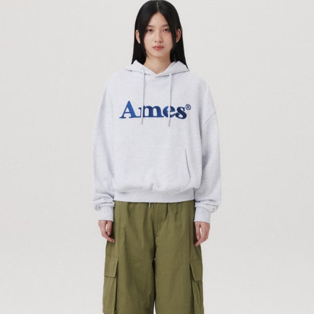 ★AMES-WORLDWIDE★BASIC LOGO HOODIE LIGHT GREY★正規品/人気 MUSINSA公式 | AMES-WORLDWIDE BASIC LOGO HOODIE LIGHT GRAY