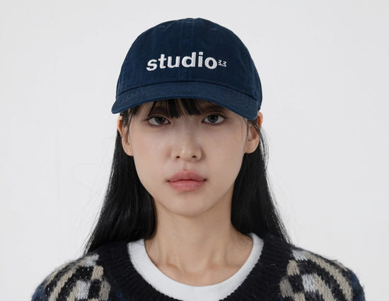 STUDIO3.3 ONE COLOR BALL CAP NAVY