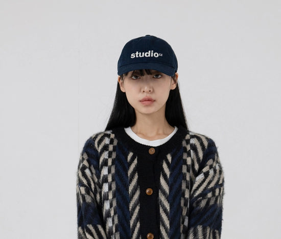 STUDIO3.3 ONE COLOR BALL CAP NAVY