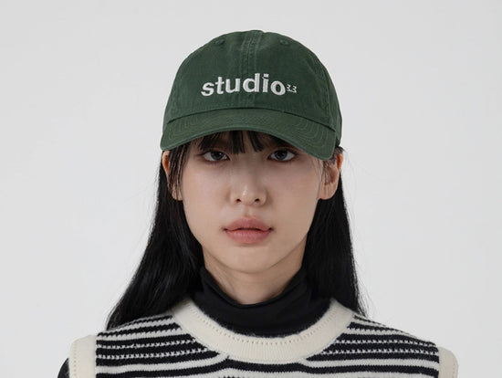 STUDIO3.3 ONE COLOR BALL CAP GREEN